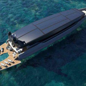 Así es VisionE, un superyate de lujo que tiene un techo de paneles solares