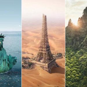 En imágenes: un artista muestra cómo quedarían las ciudades del mundo tras el cambio climático