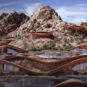 Así es Trojena, la megaciudad futurista de Arabia Saudita que albergará importante competencia deportiva