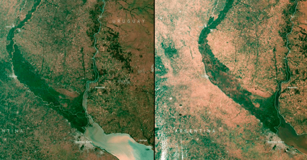 Revelaron una desoladora imagen de la sequía en Argentina vista desde un satélite espacial