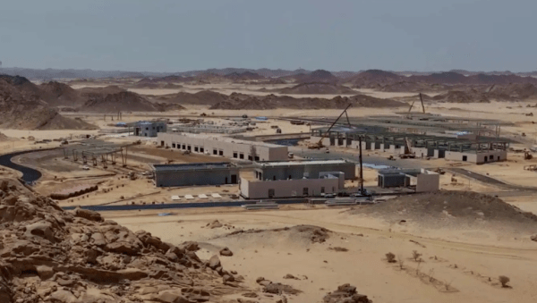 Revelaron nuevas imágenes de los avances de la construcción de The Line en Arabia Saudita