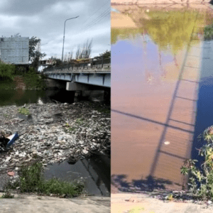 Un Tiktoker argentino limpió un río contaminado y se hizo viral