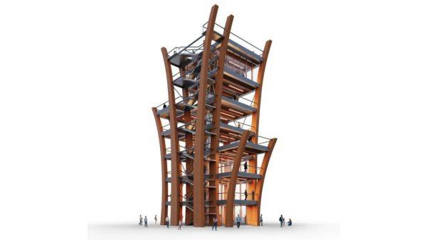 Así será la primera torre del mundo hecha con bambú estructural, tres veces más resistente que el acero