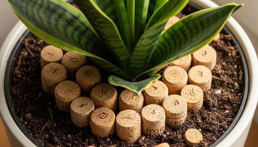¿Corchos en la maceta? El motivo real no es estético y podría mejorar tus plantas
