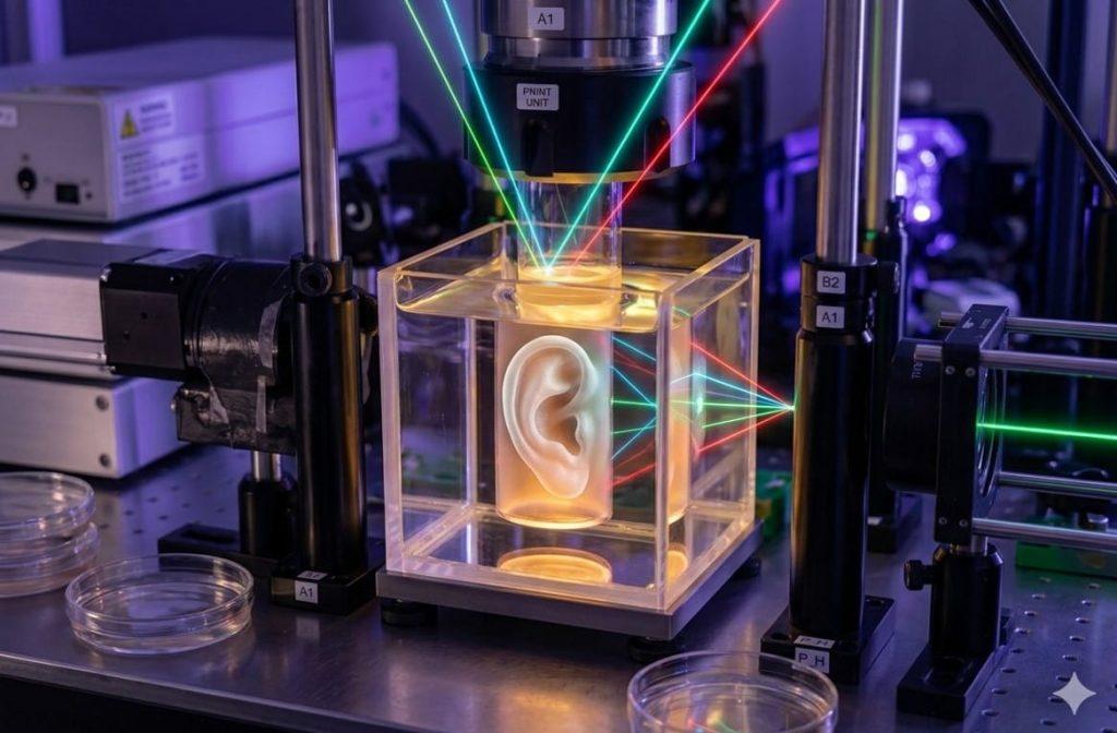 Revolución médica: investigadores suizos logran imprimir una oreja humana con luz en solo unos segundos Revolución médica: investigadores suizos logran imprimir una oreja humana con luz en solo unos segundos