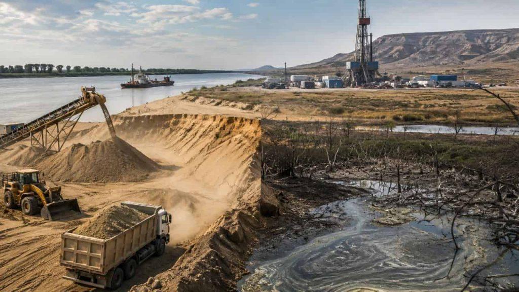 Mineras se llevan la arena de Entre Ríos para producir petróleo en Vaca Muerta y están generando un desastre ambiental Mineras se llevan la arena de Entre Ríos para producir petróleo en Vaca Muerta y están generando un desastre ambiental