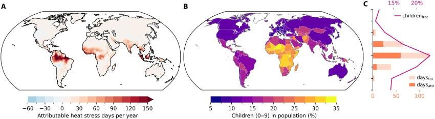 Gráfico del mundo y el calor. Imagen: revista Science Advances