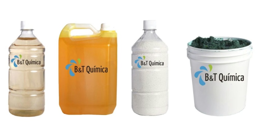 Varios productos de la marca B&T Química
