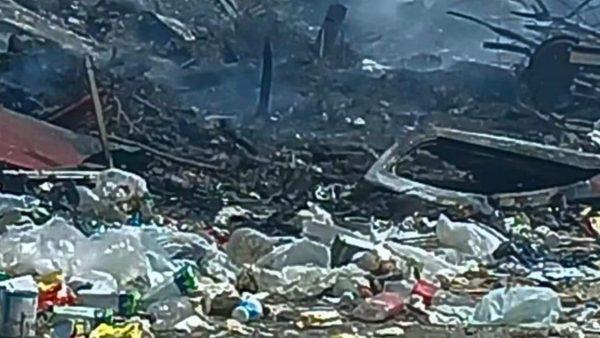 quema de basura en un basural de Corrientes