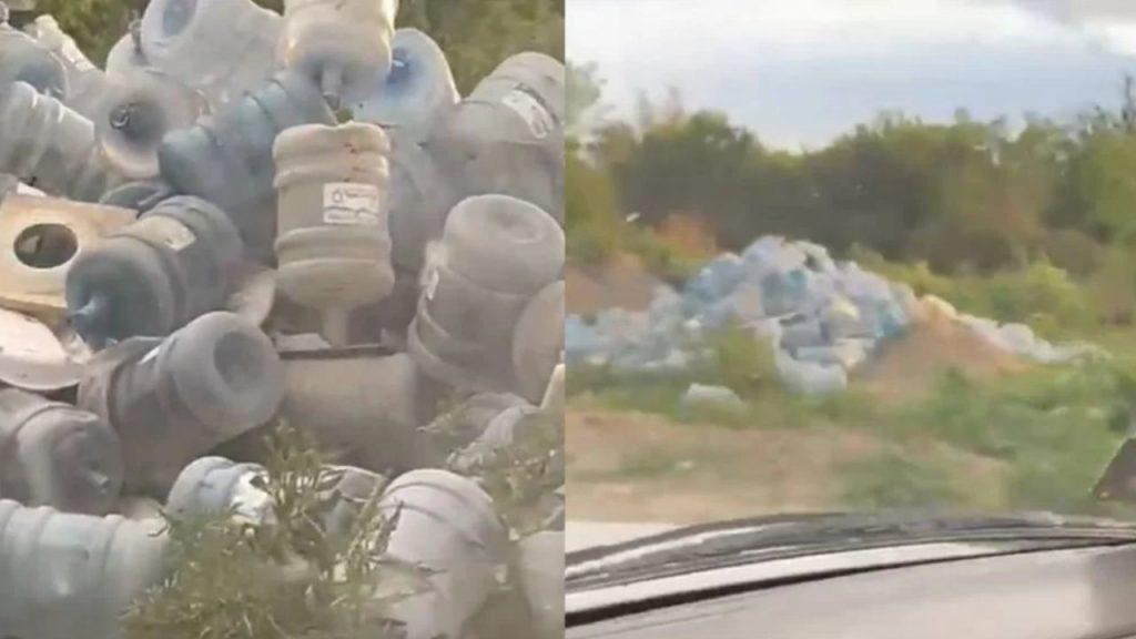 Denuncian a una empresa por arrojar bidones plásticos cerca de un río en Salta Denuncian a una empresa por arrojar bidones plásticos cerca de un río en Salta